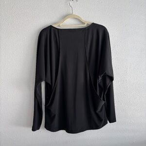Rag & Bone Women's Black Cutout Back Long Sleeve Top